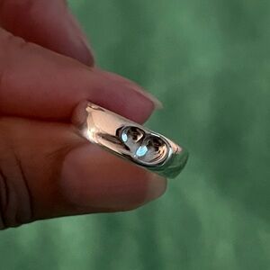 Tiffany & Co. Vintage Sterling Silver Carved Heart Ring